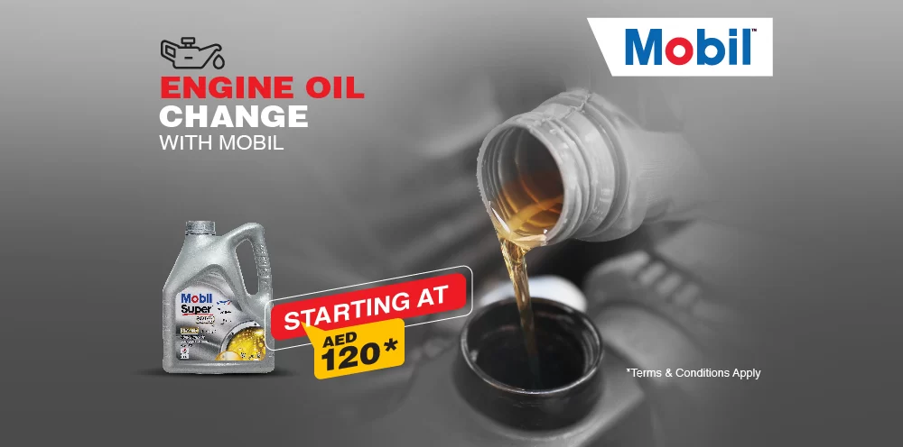 Engine oil change promo - We use Mobil1 motor oil
