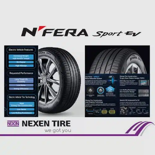 Introducing Nexen N'FERA Sport EV , electric vehicle summer tyre for high speed stability and grip